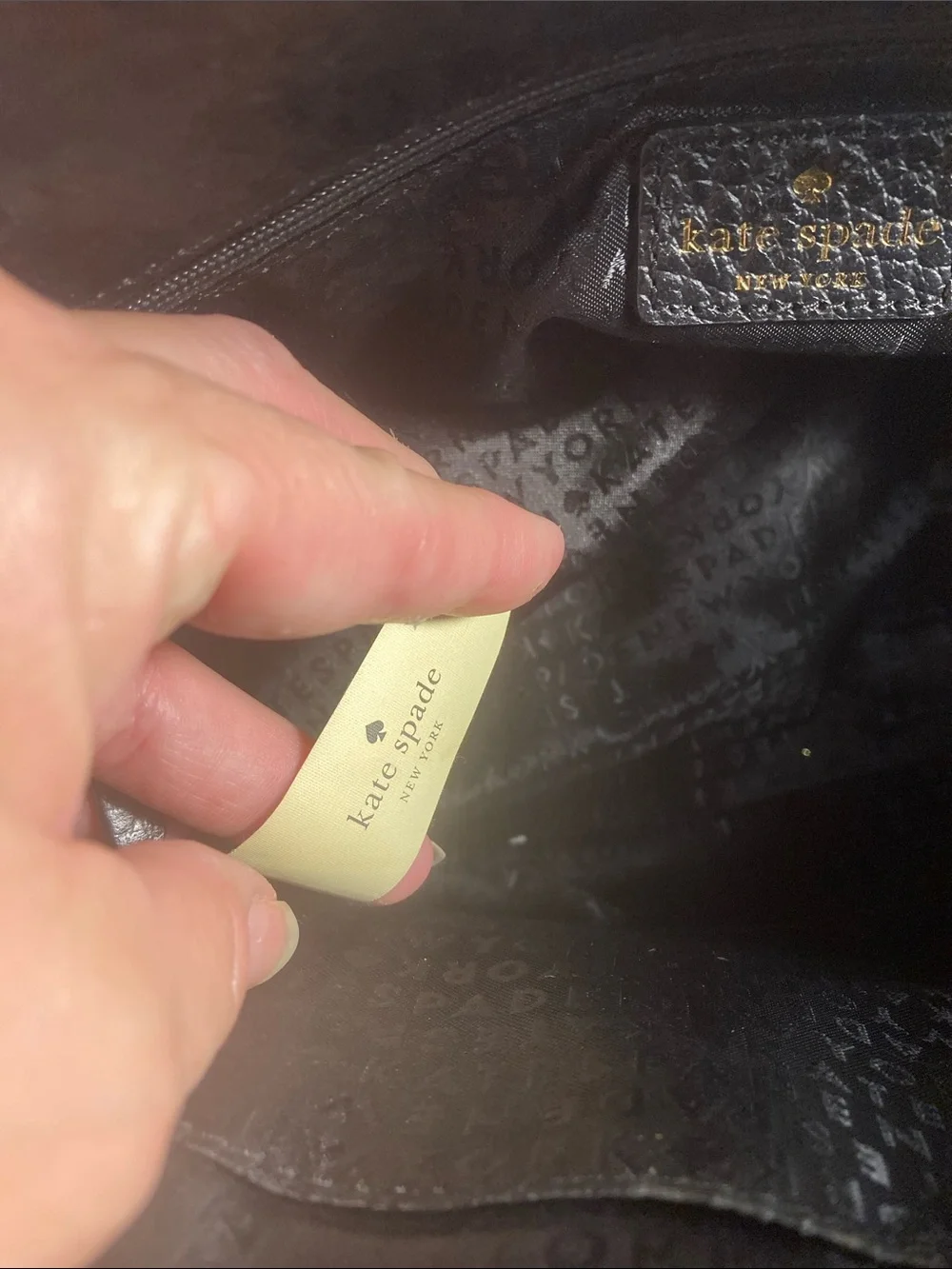 kate spade Black Pebbled Leather Dome Bay Street Rachel Satchel